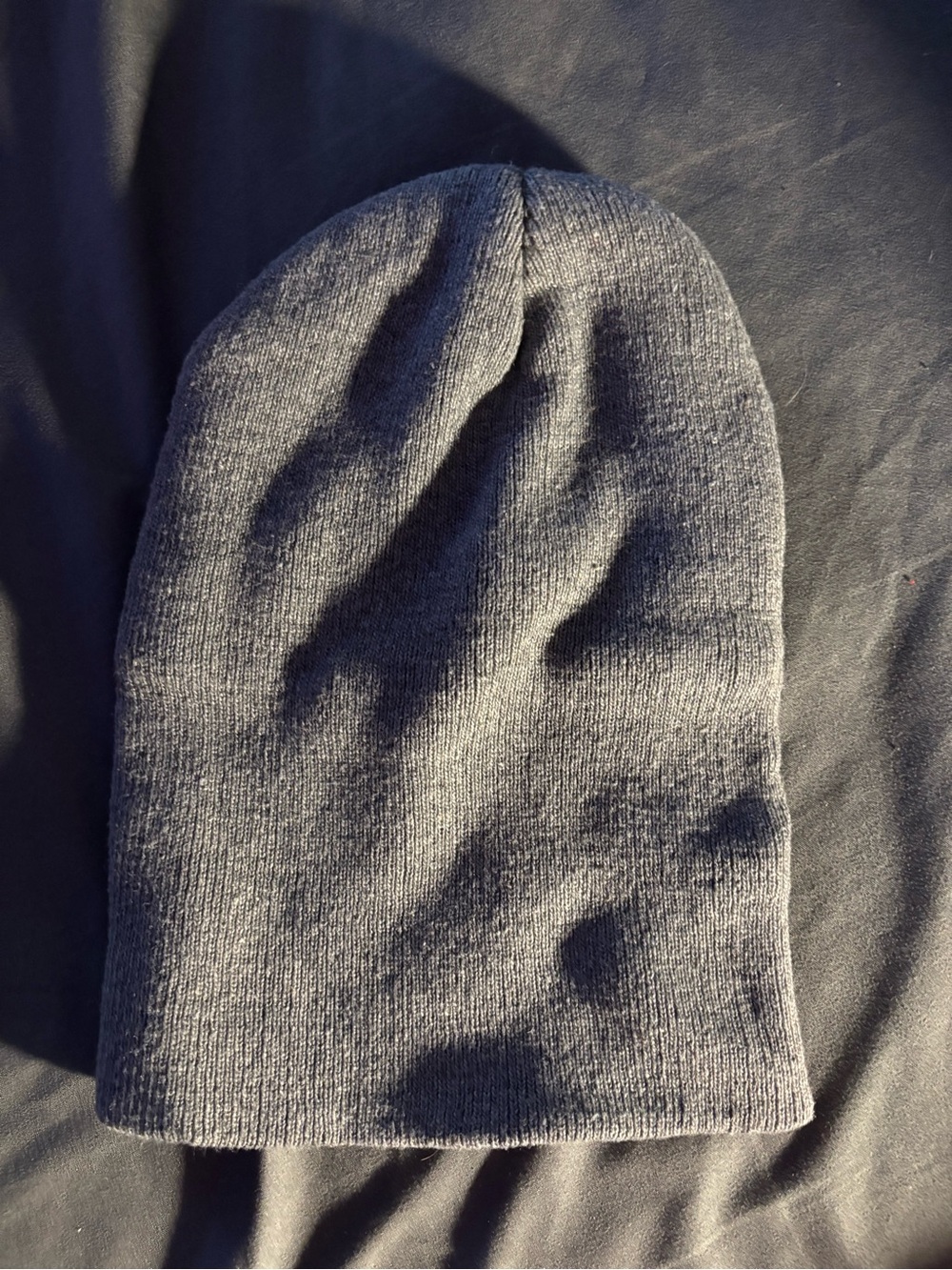 Gray Knit Beanie Winter Hat One Size